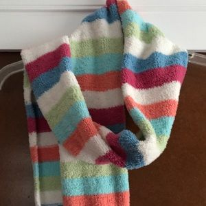 Fleece striped scarf